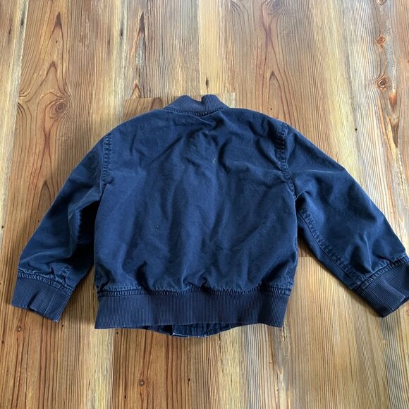 Polo Ralph Lauren Boys 2T Varsity Jacket Navy Blue Letterman "P" Patch Full Zip - Picture 2 of 8